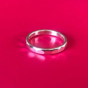 Sterling Silver Hammered Beach Ring